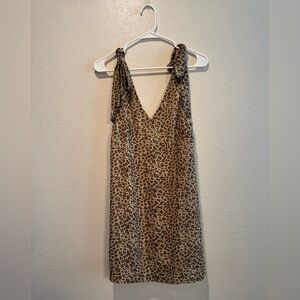 Pink Lily Leopard Print Mini Dress